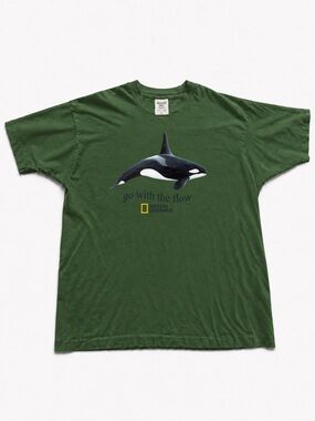 National Geographic Olive Green Orca Tee